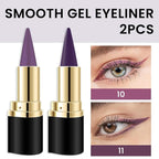 Kaely 2Pcs Light Dark Purple Angled Gel Eyeliner Pencil, Violet Lavender Plum Eyeliner for Green Eyes, Face Paint Eye Black Stick Waterproof Smudge Proof, Gothic Halloween Makeup, Cruelty-Free