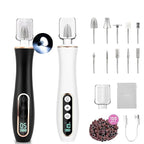 2 Pack Portable Electric Nail Drill Polisher – 10-in-1 Versatile Tool with 100PC Sanding Rings for DIY Care, Black+White