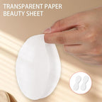 100 Sheets Disposable Non Woven Eye Care, Cotton Eye Mask Paper Paper Facial Eyes Pads Spa DIY Clear Eyes Mask Papers Beauty Sheets for Makeup Skincare Spa Wrap Moisture Retention