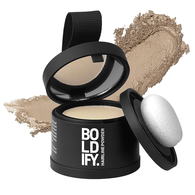 BOLDIFY Hairline Powder - Root Touch Up Hair Color for Gray Coverage - Bald Spot Concealing Hair Powder for Women & Men - 24-Hour Stain-Proof - Light Blonde