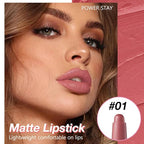 Nude Brown Matte Lipstick Crayon for Women, Long Lasting Waterproof Velvet Lip Liner Pencil, High Pigment Creamy Lipstick, Longwear Non-Drying Lip Makeup Cruelty-free 24 Hours Original, 01#