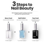 Beetles Jelly Nail Polish Set, 6 Colors Clear Pastel Nail Polish Glitter Pink Dusty Rose Orange Green Blue Purple Long Lasting & Quick Dry Nail Strengthener Polish Gift Sets for Women