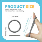 HOYOLS 100pcs Soft Hair Ties no Damage, Seamless Soft Thick Ponytail Holder Scrunchies Head Bands No Crease for Women Girls (Brunette Brown Set)