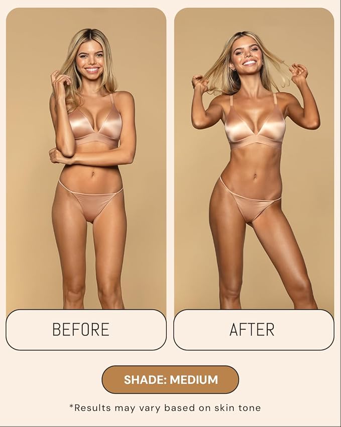 Medium Tanning Mousse 7oz - Made in the USA - Streak-Free, Fast-Absorbing, Lightweight, Vegan, Sunless Tanner for All Skin Types