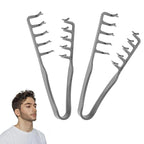 Volumizing Texture Comb, Wide-Tooth Hair Styling Comb for Men & Women, Fluffy Curly Texture Roots Volume Combs, Bangs Seam Grooming Styling Tool, Grey & Grey (2pcs)