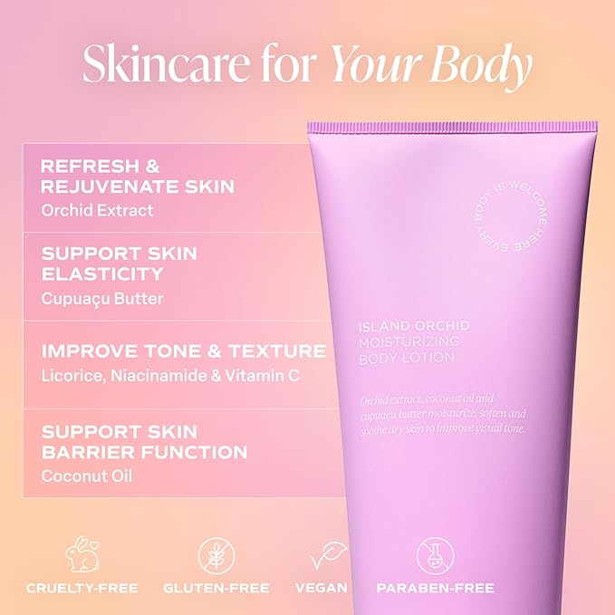 Saltair Body Lotion - 2 Pack Moisturizing Lotion For Dry Skin. Island Orchid Scented Hydrating Body Cream with Nourishing Moisturizer Formula. Skin Care for Women and Men. 2x 10oz Tubes