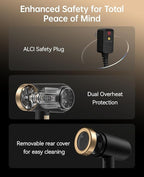 Hair Dryer, CONFU Blow Dryer with Diffuser, 21000PRM Professional Hairdryer, Portable Lightweight Fast Drying Negative Ionic Blow Dryer, Hair Diffuser for Curly Hair for Home Travel