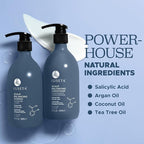 Luseta Salicylic Acid Shampoo and Conditioner Set for Men and Women, Scalp-Balancing, Reducing Build-up, Flake Control Shampoo for Men, Clarifying Shampoo for Refreshing, pH-Balanced, 2 x 16.9 Fl Oz