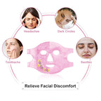 Cold Face Eye Masks Ice Face Mask Hot Cold Compress for Dark Circles, Puffiness, Migraines, Headache, Stress, Redness, Cooling Face Masks for Women Man, Skin Care