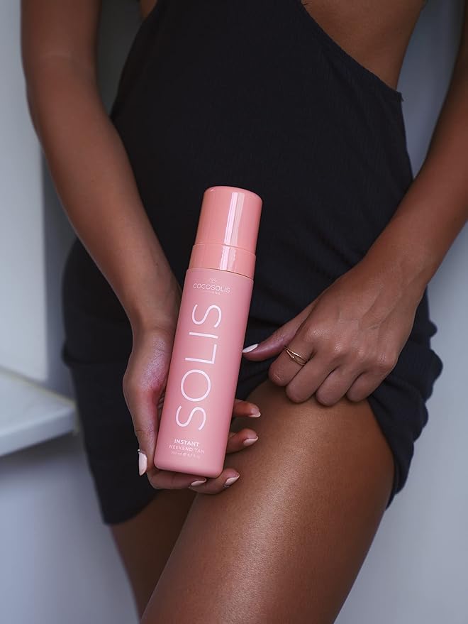COCOSOLIS SOLIS Instant Weekend Tan Self-tanning lotion for face and body, mousse with immediate effect and washable, for a rich, natural and long-lasting tan, with plant-based DHA (200 ml)