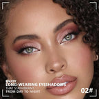 evpct Eyeshadow Quad Palette, Nude Pink Dark Mauve Plum Voilet Lavender Purple Glitter Shimmer Metallic Matte High Pigment Mini Eye shadow Palette Makeup for older Women, Vegan Cruelty-free, Romance