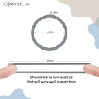 Gray Hair Elastics Ties, No Metal Ponytail Holders for Women Girls Men Guys Thick Curly Hair Styling Accessories No Pull Damage Crease Breakage 50pcs (Gray)