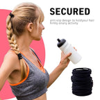 120 Pieces Black Hair Ties for Thick and Curly Hair Ponytail Holders Hair Elastic Band for Women or Men(4mm)