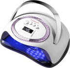 288W Professional Nail Lamp with 66 LEDs & Smart Sensor - Digital Display 4 Timer Settings Fast Curing UV LED Light for Gel Polish Hands and Feet