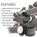 VOLLUCK Root Touch up Powder, Instant Hairline Powder for Thinning Areas and Gray Hair Coverage, Natural and Non-greasy Root Cover up for Women and Men (Gray, 0.35 Ounce)