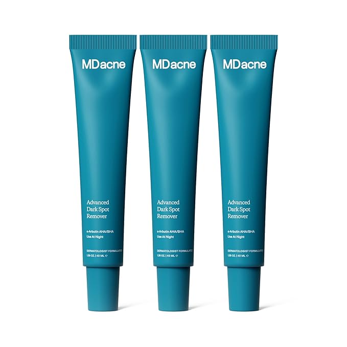 MDacne Dark Spot Remover For Face & Body, 40ml (3-Pack) - Improves Skin Brightness, Texture & Tone, Oil-Free for Sensitive & Acne-Prone Skin, AHA & BHA Enhances Skin Radiance, Dermatologist Formulated