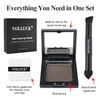 VOLLUCK Root Touch up Powder, Long-lasting Gray Hair Cover up Powder for All Hair Types, Waterproof for Women and Men (Medium-Brown, 0.42 0unce)