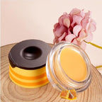 4 PCS Bee Lip Balm Honey Pot,Propolis Lip Mask Moisturizing Moisture Nourishing Dry & Chapped,Care and Reduces Lines, Exfoliating (Honey)
