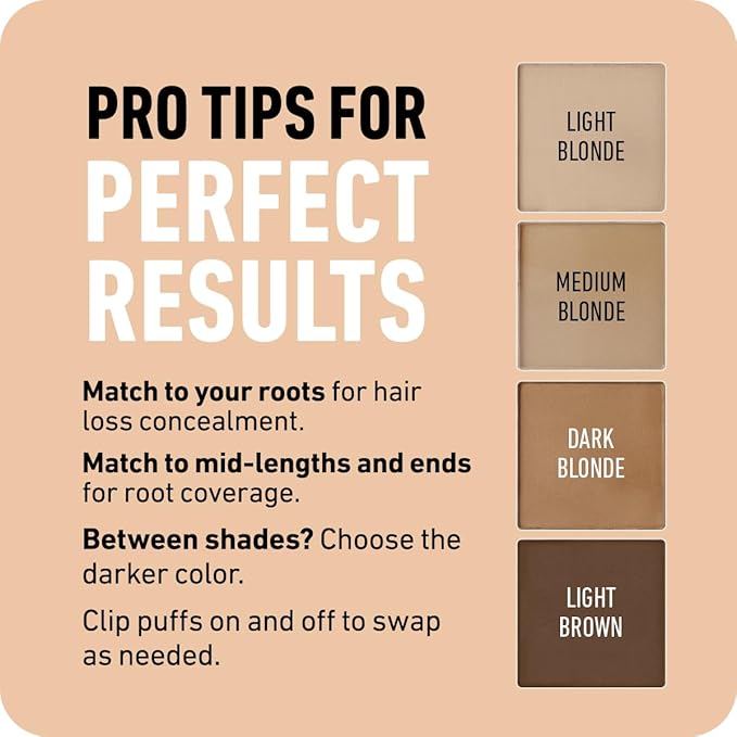 BOLDIFY Hairline Powder Color Sample Kit - Root Touch Up Hair Color for Gray Coverage - Bald Spot Concealing Hair Powder for Women & Men - 24-Hour Stain-Proof - Darker Blondes
