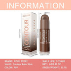 Cool Story 3-in-1 Makeup Set, Highlighter, Blush and Contour Balm Stick, Cream Formula for Face Contouring, Professional Cosmetic Kit (Contour-F09)