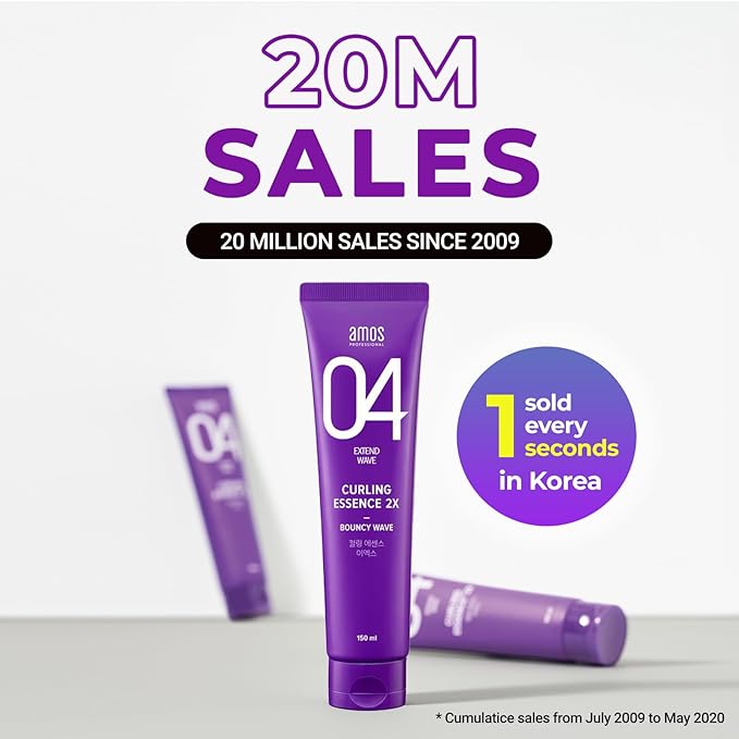 AMOS PROFESSIONAL Curl Defining Cream 5.1oz (150ml) | Hydrating Hair Serum for Moisturized Curls and Healthy Waves | Korean Curl Defining Cream with Citrus Green Floral Fragrance