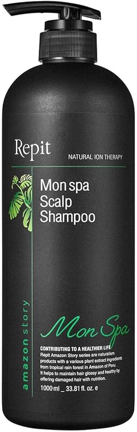 Repit Mon Spa Scalp Shampoo with Salicylic Acid, Dexpanthenol & Niacinamide- Stimulates Hair Growth, Strengthens Roots, Restores Scalp Barrier- Ideal for Thinning Hair & Hair Loss 1000ml