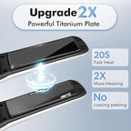 SUNMAY Cordless Hair Straightener, Portable Mini Flat Iron Hair Straightener for Travel, 20s Fast Heating, 5000mAh USB-C Rechargeable, Dual Voltage Hair Straighteners and Curlers 2 in 1 for Women