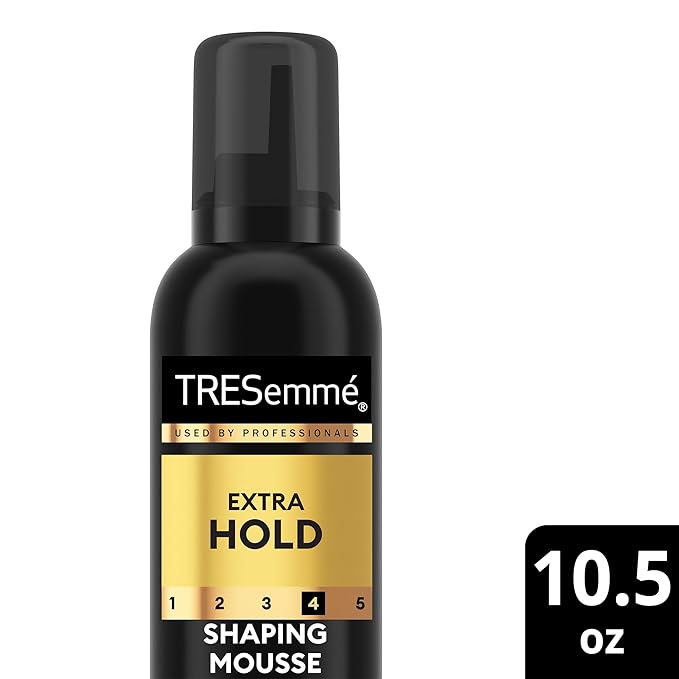 TRESemmé Shaping Mousse, Extra Hold 2-Pack + Travel-Size Bottle – Moisturizing Hair Mousse for Sculpting, 24H Frizz Control (3 Piece Set)