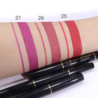 evpct 1Pcs Lip Liner and Lipstick Set Kit for Women, Matte Lips Kit with Lip Liner Lip Stains Long Lasting Waterproof 24 Hour Lipstick and Lip Liners Combo Lipliners Pencil 27#