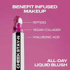 Sacheu Cheek STAY-N Liquid Blush for Cheeks — High Pigment, Buildable, Lightweight Cream Blush for Dewy & Radiant Flushed Cheeks — Long-lasting & Cruelty Free, I'm Bold