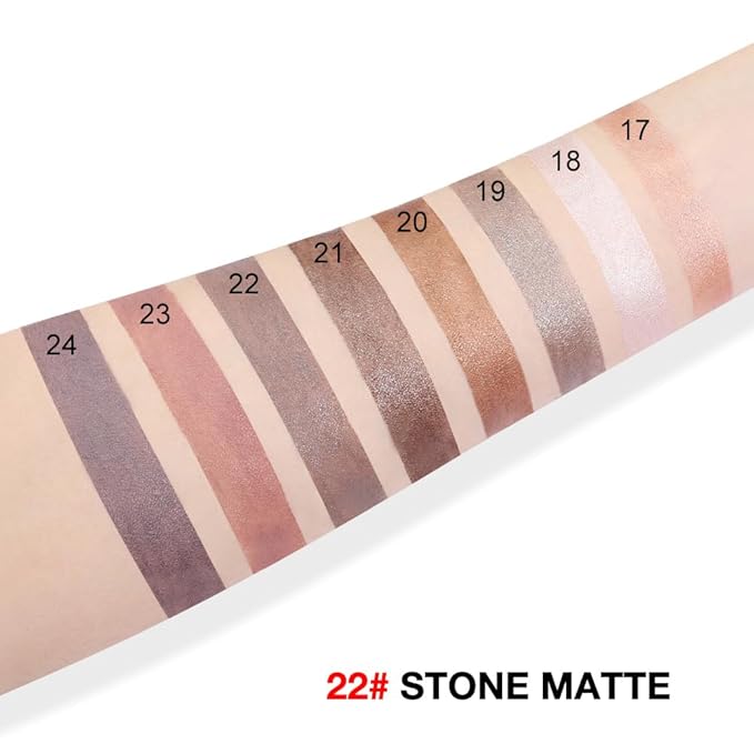 evpct Stone Matte Cream Eye Shadow Brightener Sticks Set for Eyes, Stone Matte Pencil Eye shadow Applicator Stick Pen Palette Makeup Waterproof 22#