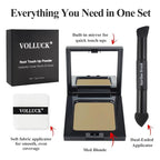 VOLLUCK Root Touch up Powder, Long-lasting Gray Hair Cover up Powder for All Hair Types, Waterproof for Women and Men (Medium-Blonde, 0.42 0unce)