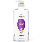 Pantene Shampoo, Sheer Volume - 72-Hour Fullness, Lightweight Nourishment with Pro-Vitamin B5 + Antioxidants, Fine, Thin, Color-Treated Hair, Paraben Free, Remove Build Up for Body & Shine, 27.7 Fl Oz