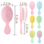 12 pcs Mini Hair Brush,Travel Detangling Brush with Exquisite Packaging Box,Mini Brush for Most Hair Types,Bridesmaid Party Christmas Stockings Filling Wet Hair Brushes (Multicolor)