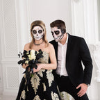 Bowitzki Face and Body Paint 2oz Cream Makeup 60ml Water Based Face Painting Special Effects For Adults Halloween Christmas Party Stage Cosplay (Black+White)