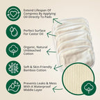 Castor Oil Pack - 8 Piece Complete Kit. Includes 16oz Glass Bottle of Organic Castor Oil, Easy to use Organic Cotton Compress with Adjustable Fit, 5 Soft Cotton Pads & Soothing Heat Pack..