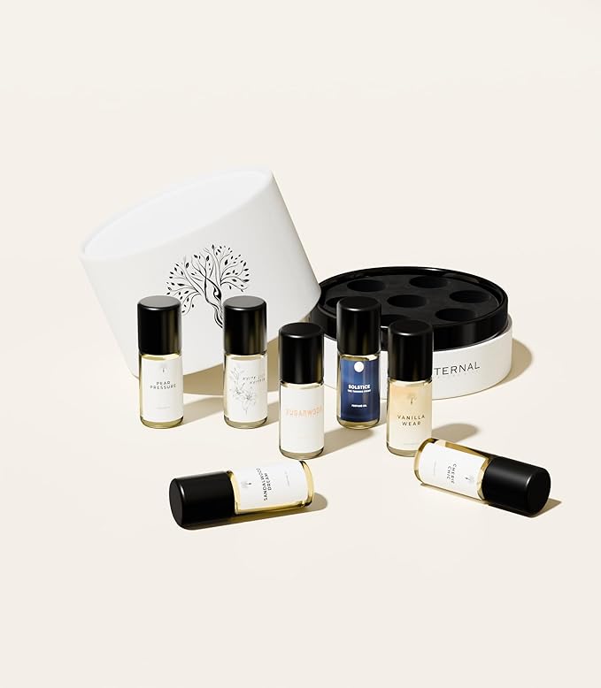 Eternal perfume Oils Roll on Travel Size perfumes for women Mini Mist Gift Set 7 Piece Collection perfume for men unisex Long Lasting perfumes set for womens 7 x 3 ml/0.17 FL Oz Gift Set for Women