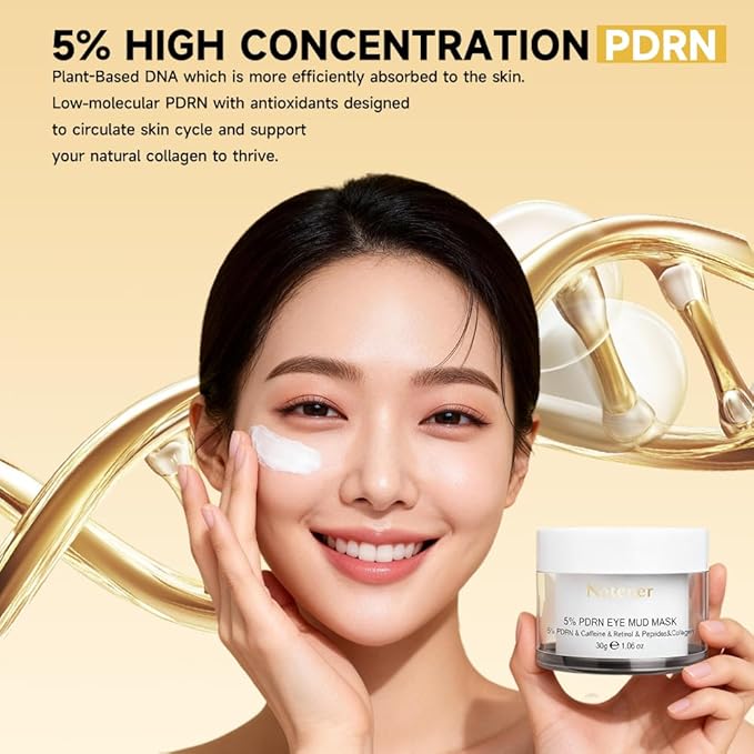 5% PDRN DIY Under Eye Patches Custom Fit on All Face, Under Eye Cream Mask for Puffy eyes, Dark Circles & Wrinkle | Caffeine, Retinol, Collengen, Peptides, Hyaluronic - Korean Popular EyeCare 1.06OZ