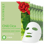 PLANTIFIQUE Facial Sheet Mask Chill Cica 5 Pack – Calming & Soothing Face Mask Sheets with Centella & Niacinamide – Korean Skincare for Skin Comfort and Even Texture