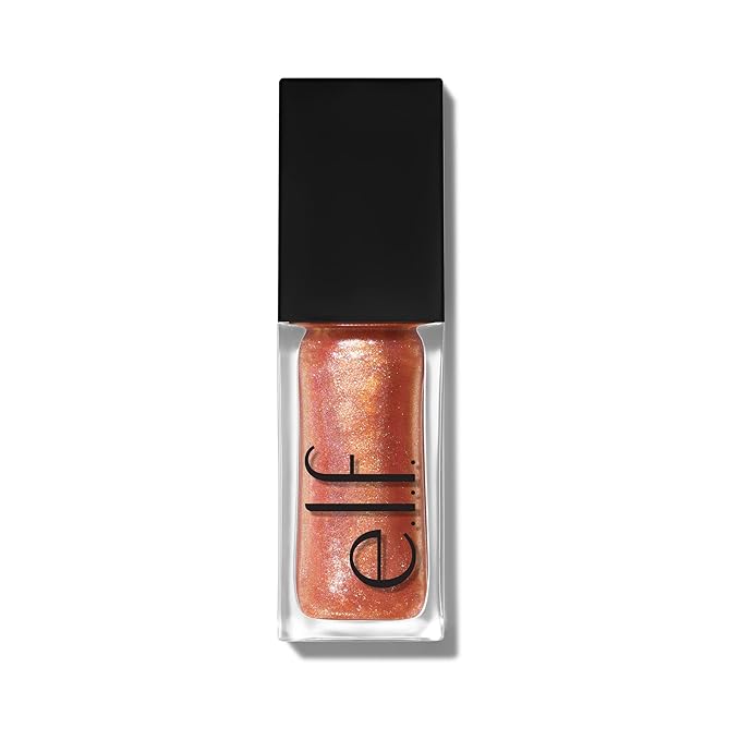 e.l.f. Glow Reviver Plumping Lip Oil, Tinted Lip Plumper For A High-Shine, Plump Finish, Infused With Jojoba Oil, Vegan & Cruelty-Free, Apricot Feelings