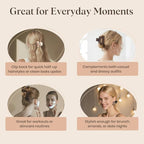 8 Pcs Medium Hair Clips for Women Girls - 2 Styles Rectangle and Double Row Teeth Small Claw Clips for Thin Fine Thick Hair, Matte Non-slip Strong Hold Jaw Clips Hair Accessories, Brown