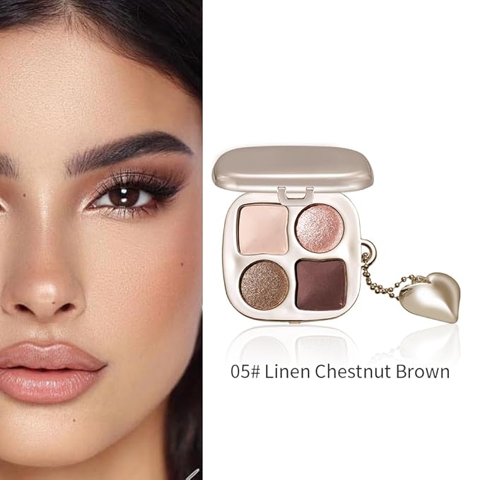 Warm Peach Nude Eyeshadow Palette – Matte & Shimmer High Pigment Blendable Long-Lasting Everyday Eye, Champagne Glow & Warm Neutral Contour Makeup Palette, Perfect for Blue, Green & Brown Eyes