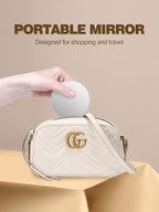 20X Magnifying Mirror with 2 Suction Cups, 3.5 inches Magnified Makeup Mirror and Slant Tweezers,Grey,1PC