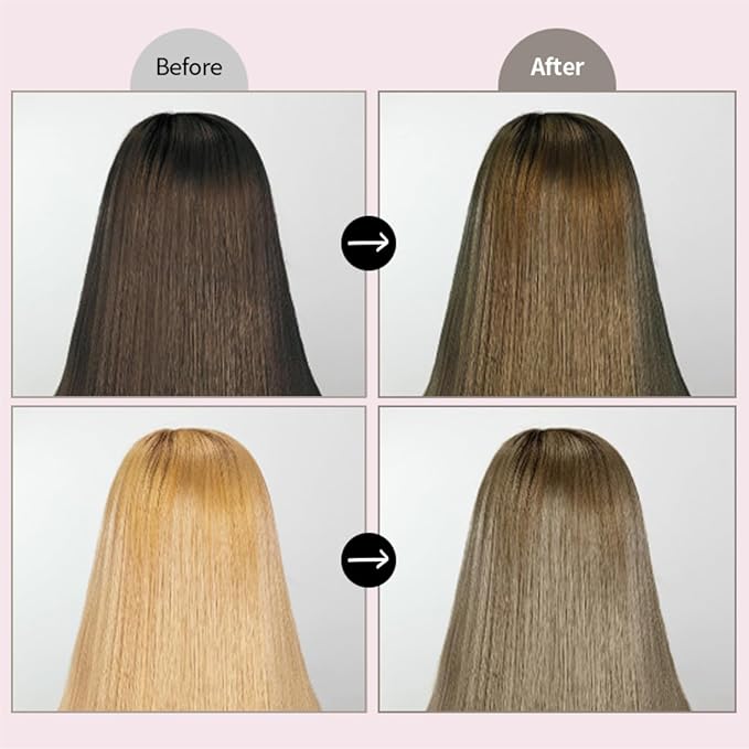 eZn Pudding Hair Dye, Ammonia-Free, Semi-Permanent DIY Korean Hair Dye Color with Keratin, Odorless Gentle for Sensitive Skin No Skin Irritation (Ash Beige Gray)