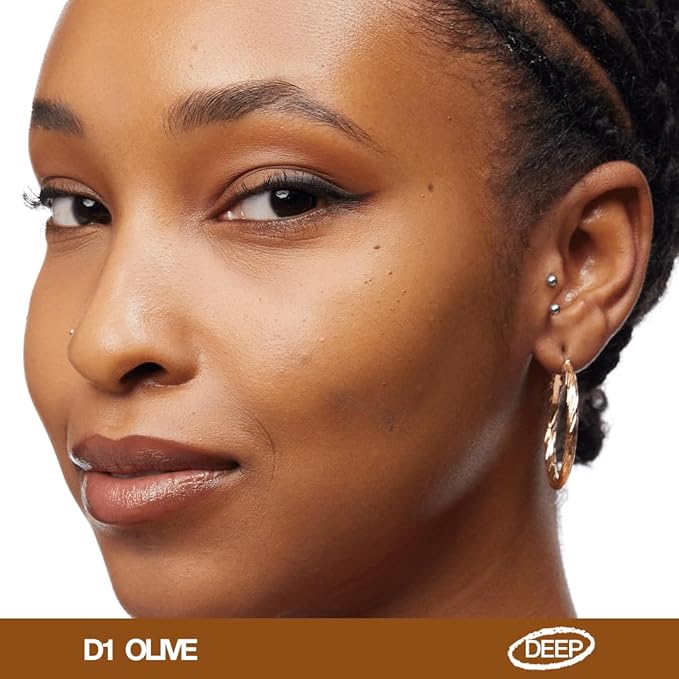 about-face THE PERFORMER Skin-Focused Foundation D1Olive – Medium Coverage, Long-Wear, Breathable & Buildable Base – Clean, Vegan, Hydrating Formula with Blue Agave & Chlorella – 1.08oz