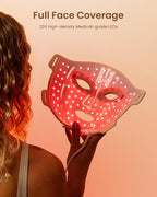 RENPHO Red Light Therapy Mask for Face 2026, Anniversary Christmas Gifts for Women Mom Wife, 324 LEDs Full Face Coverage & 3 Light Modes, Cordless LED Red Light Therapy Face Mask for Home Use & Travel