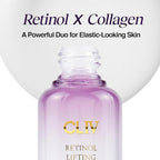 CLIV Retinol Lifting Ampoule, Korean Skincare with 85% Collagen Solution, Retinol, Peptides & Fermented Botanical Complex for Skin Texture and Moisture Support, balloon serum 1.01 fl oz