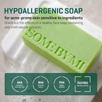 SOME BY MI AHA BHA PHA 30 Days Miracle Cleansing Bar – 3.73oz, 106g – Daily Exfoliating Tea Tree Body Soap Bar with Salicylic Acid for Back Acne – Deep Cleanses Sebum and Impurities – Korean Skin Care