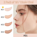 2 Pack Liquid Foundation Cream with Foundation Brush