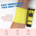 Bowitzki Face and Body Paint 2oz Cream Makeup 60ml Water Based Face Painting Special Effects For Adults Children Kids Halloween Christmas Party Stage Cosplay (Yellow)